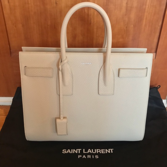 YSL Saint Laurent Small Sac De Jour Ivory Handbag - Picture 1 of 10